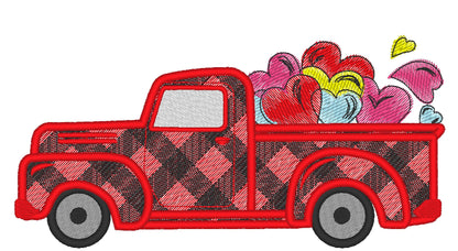 Wagon Red Truck with Heart
