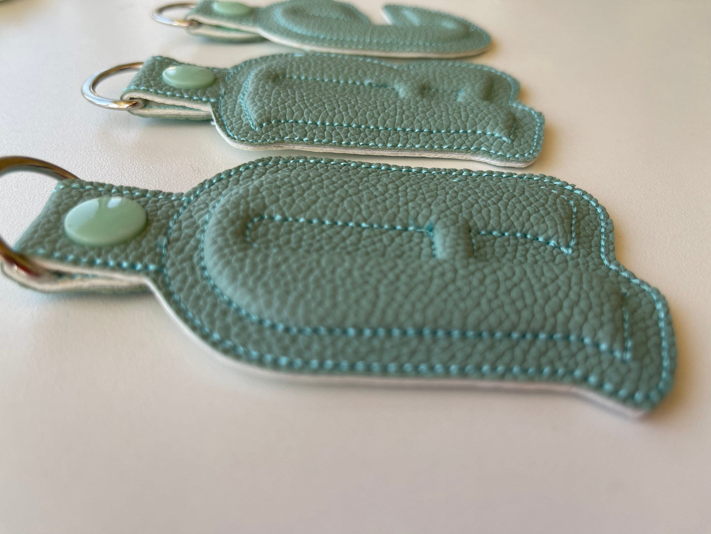 Puffy Puff Foam Monogram Keychain ITH