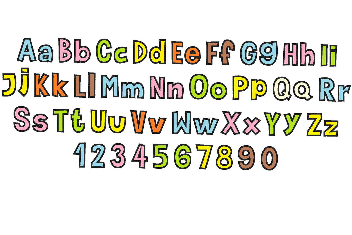 Satin Stitch Outline Applique Font Maya