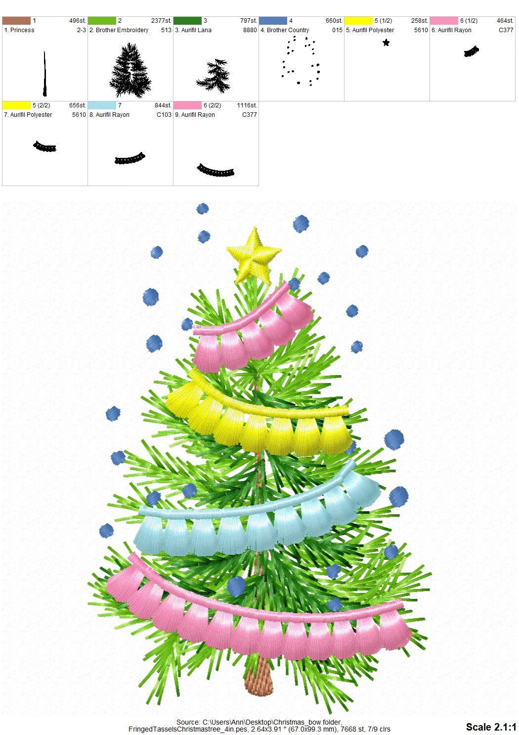 Fringed Tassel Garland Christmas Tree