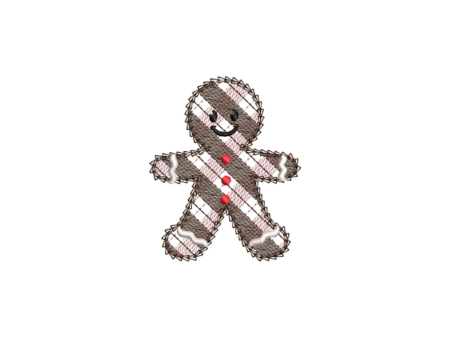 Cute Plaid Gingerbread Man Cookie