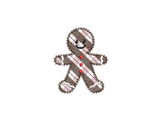 Cute Plaid Gingerbread Man Cookie