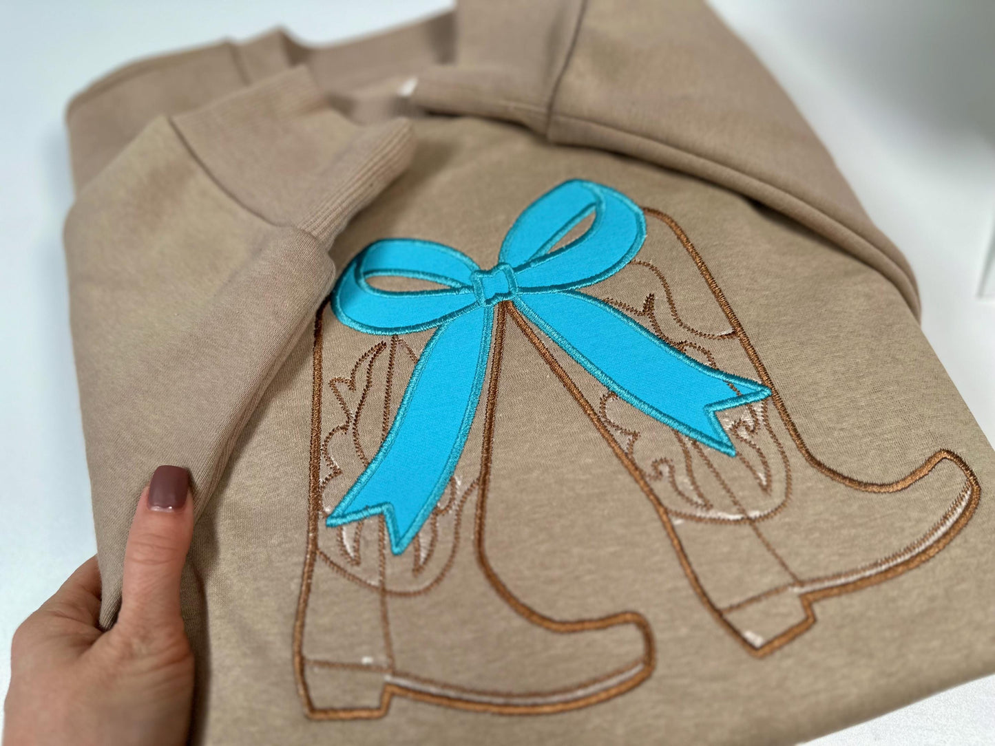 Cowboy Cowgirl Boots and Bow