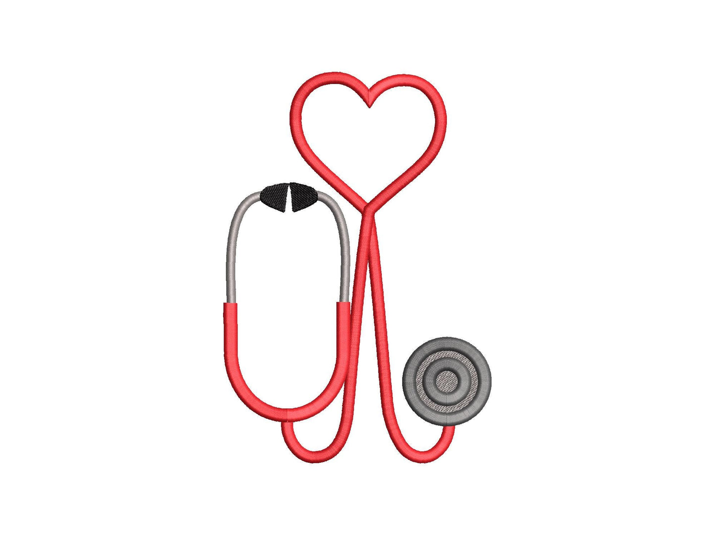 Therapist Medic Stethoscope with Heart Applique