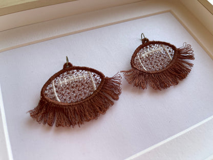 Sport Football Fringed Earrings Charm