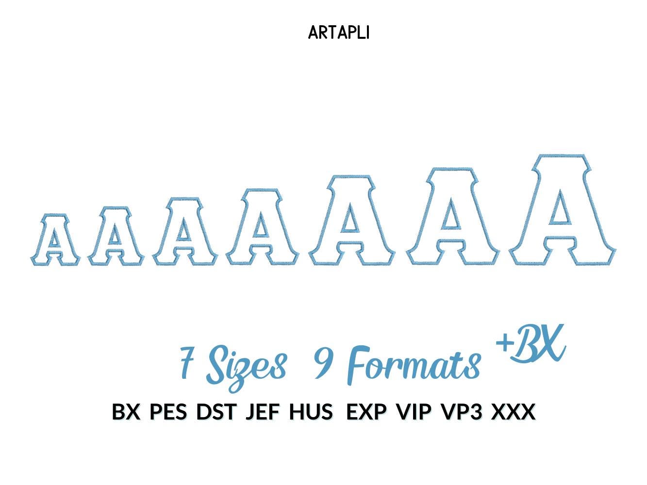 Large Zig Zag Outline Greek Font Applique