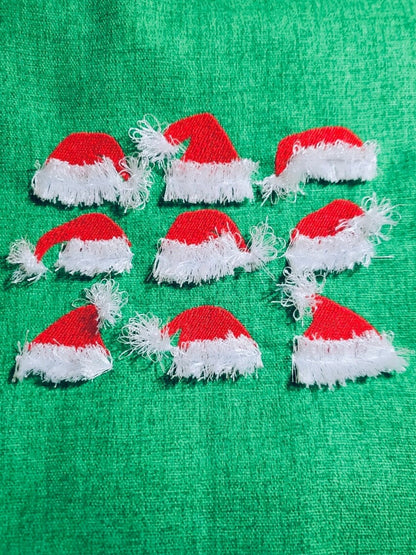 Fringed Santa Hat 9 in a row