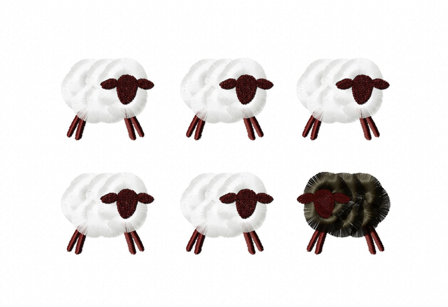 Mini Fringed Sheep Lamb Baby