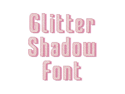 Glitter Shadow HTV vinyl Font