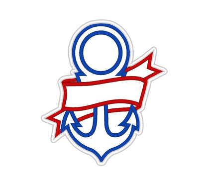 Anchor with Banner Towel Hanging Hole Topper