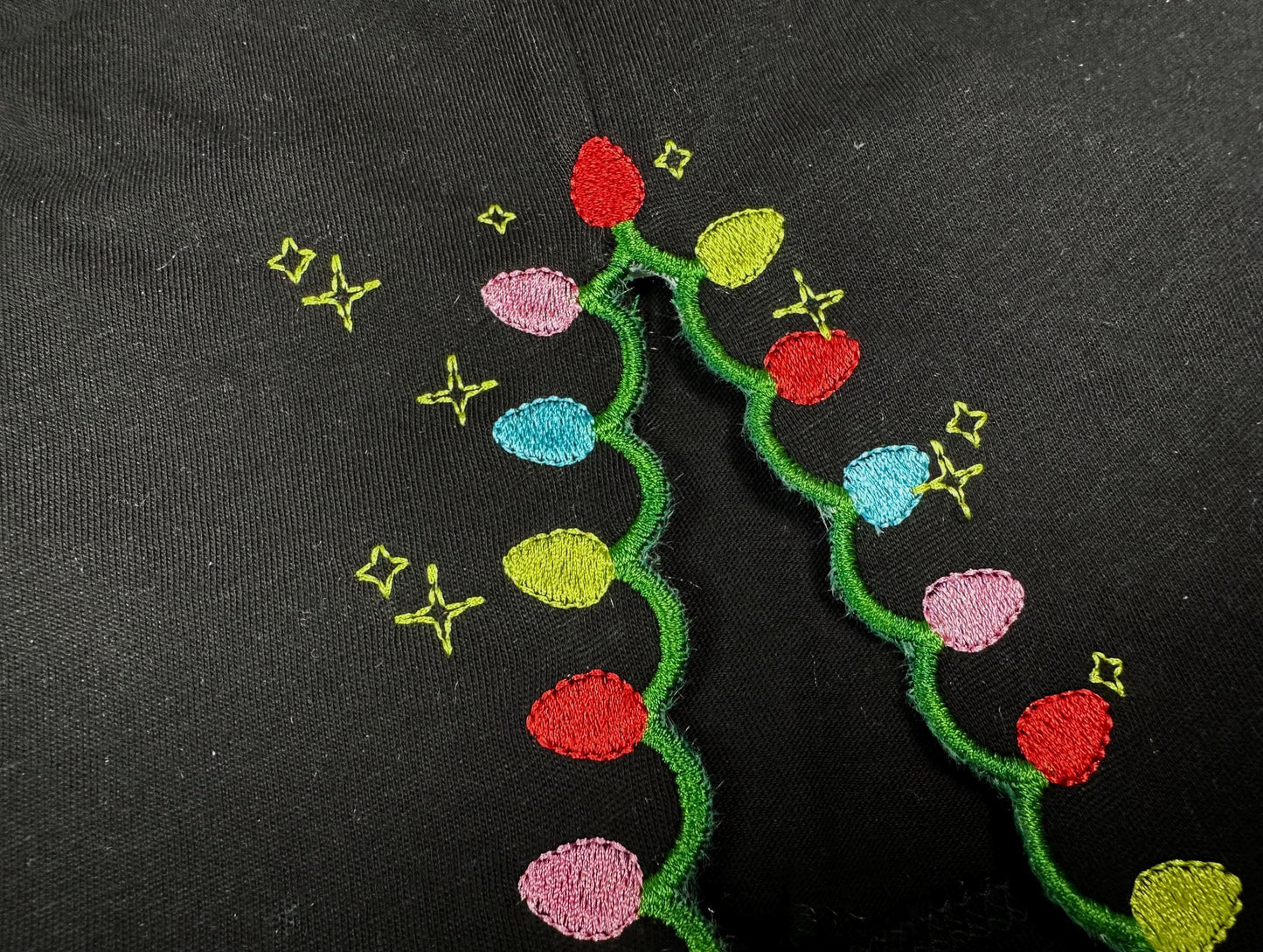 Sparkling Christmas Lights Split Side Seam