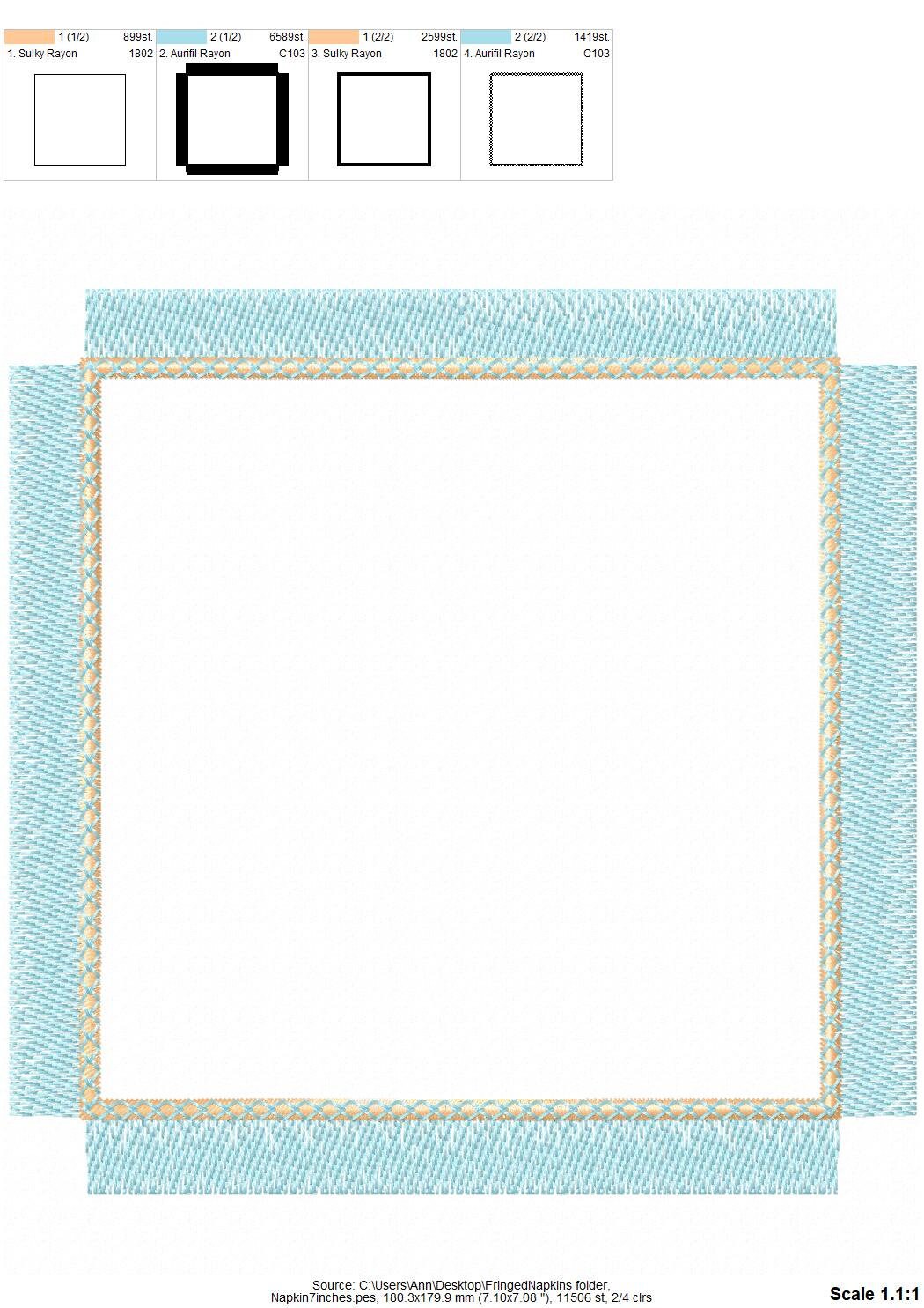 Fringed Edge Napkin Doily Coaster