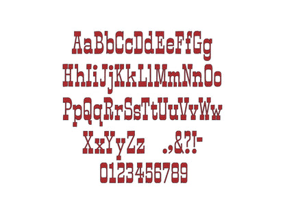 Fill Stitch Western Block Font