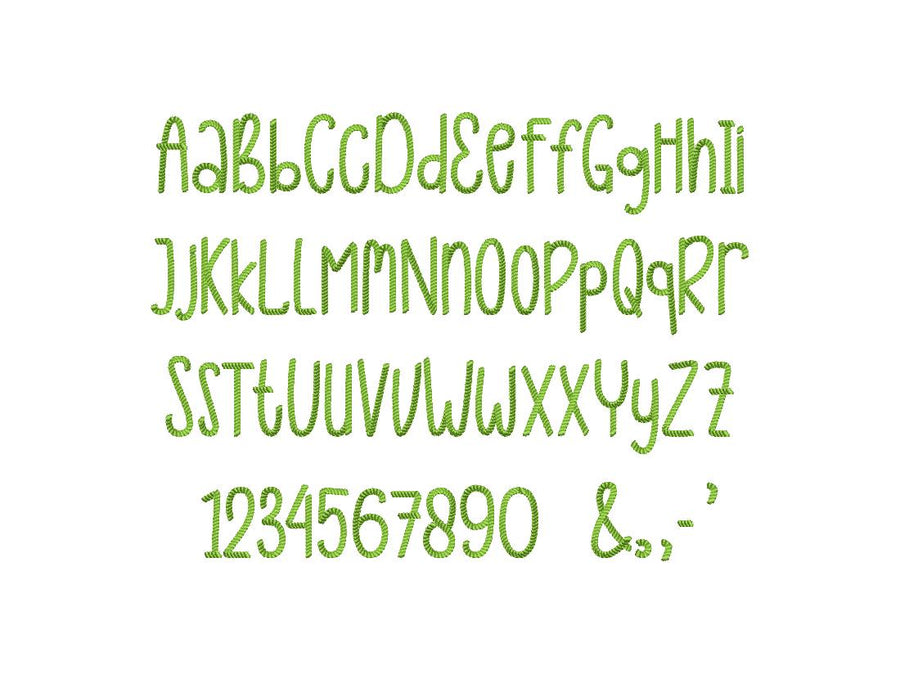 Rope Stitch One Height Font