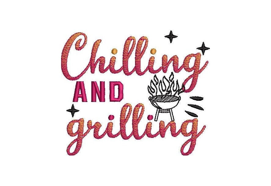 Chilling and grilling, BBQ it is Barbecue time apron kitchen dish towel