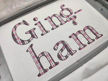 Buffalo Gingham Plaid Patterned Font