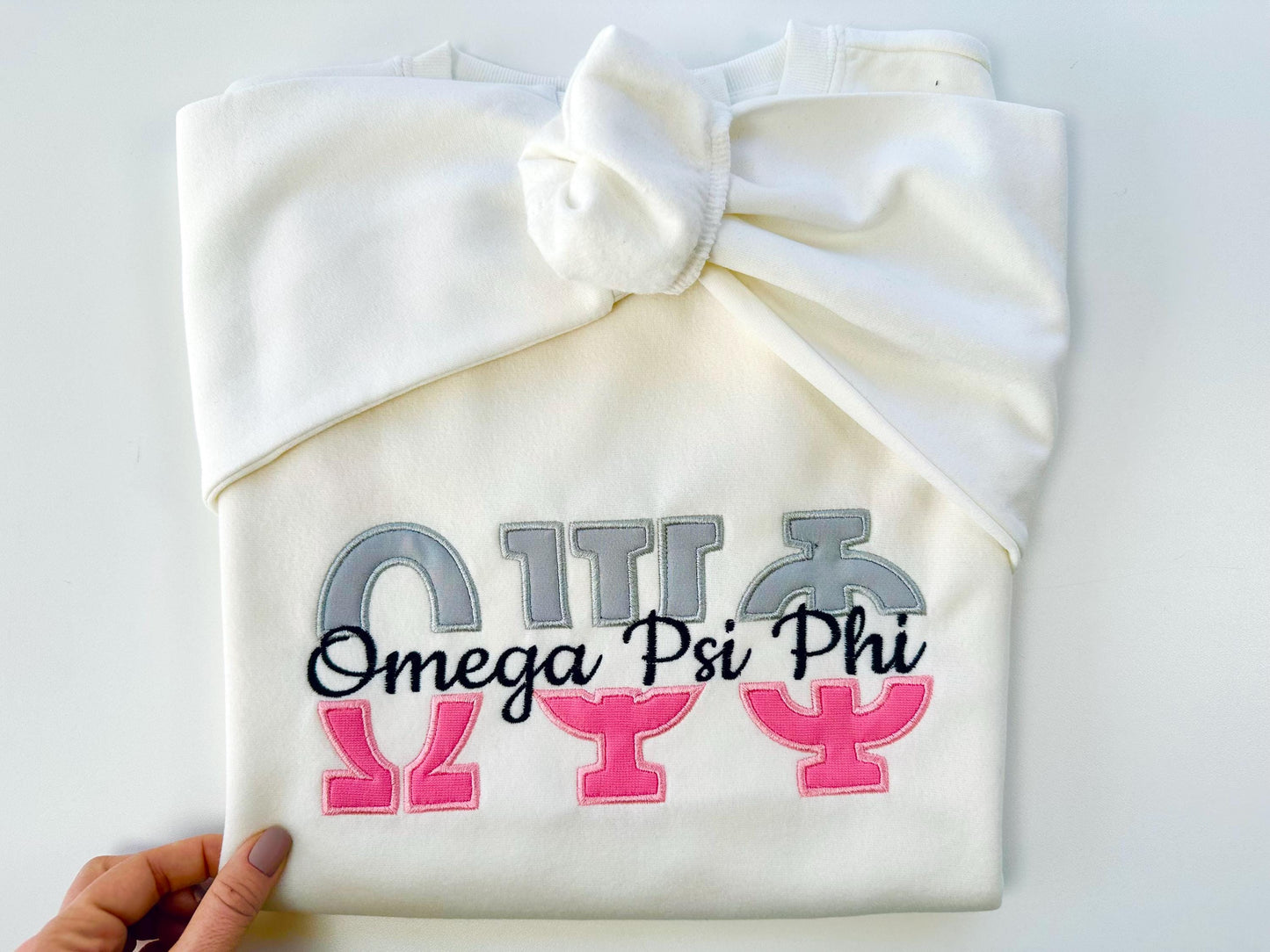 Split Greek Font Applique and Mini Font