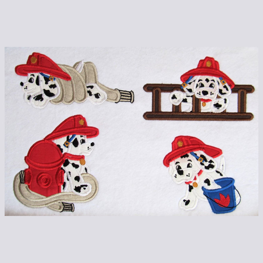 Dalmatian Fireman Puppy Set of 4