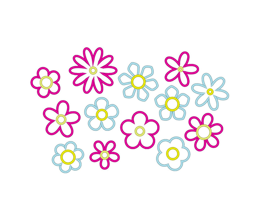 Summer Flower Applique Set of 13