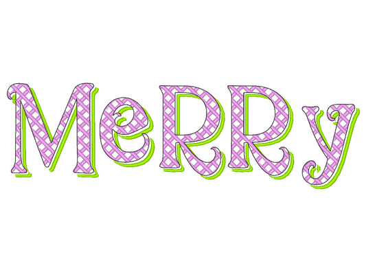 Gingham Christmas Shadow Font