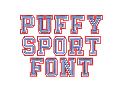 Puff Puffy Foam Sport Varsity Font Applique
