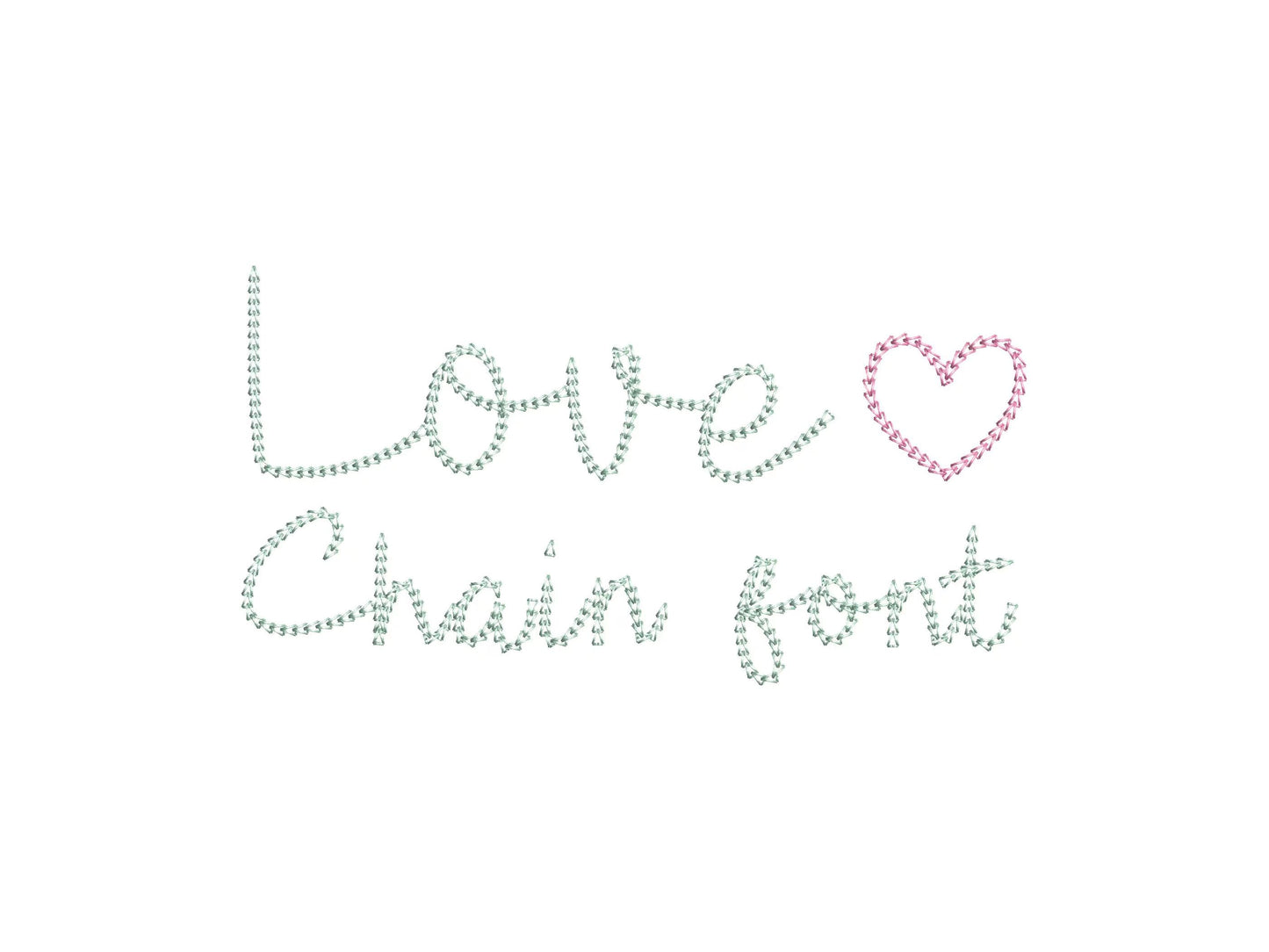 Quick Light Stitch Love Chain Font