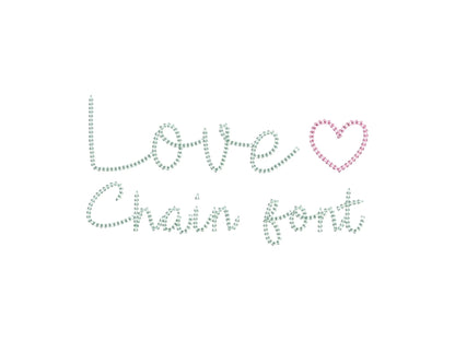 Quick Light Stitch Love Chain Font