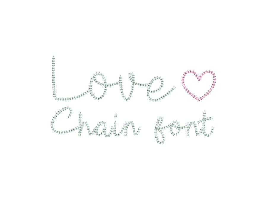 Quick Light Stitch Love Chain Font