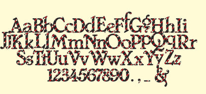 Buffalo Plaid Patterned Font Lake