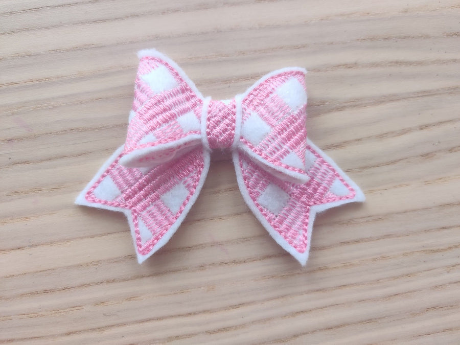 Plaid Gingham Bow ITH