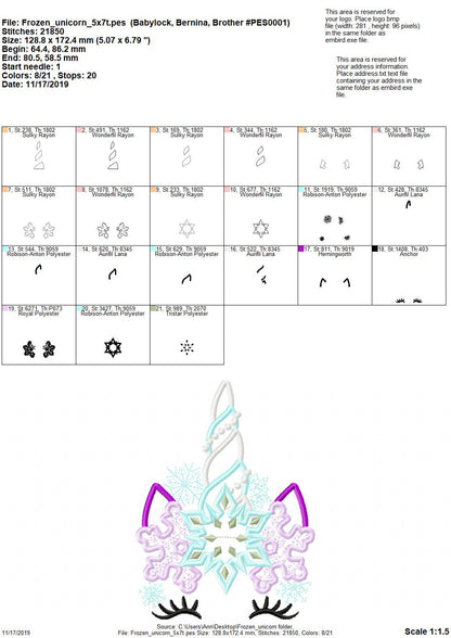 Frozen Unicorn Snowflake Crown