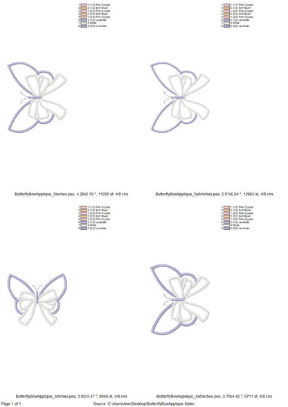 Small Butterfly Wings Side Seam Bow