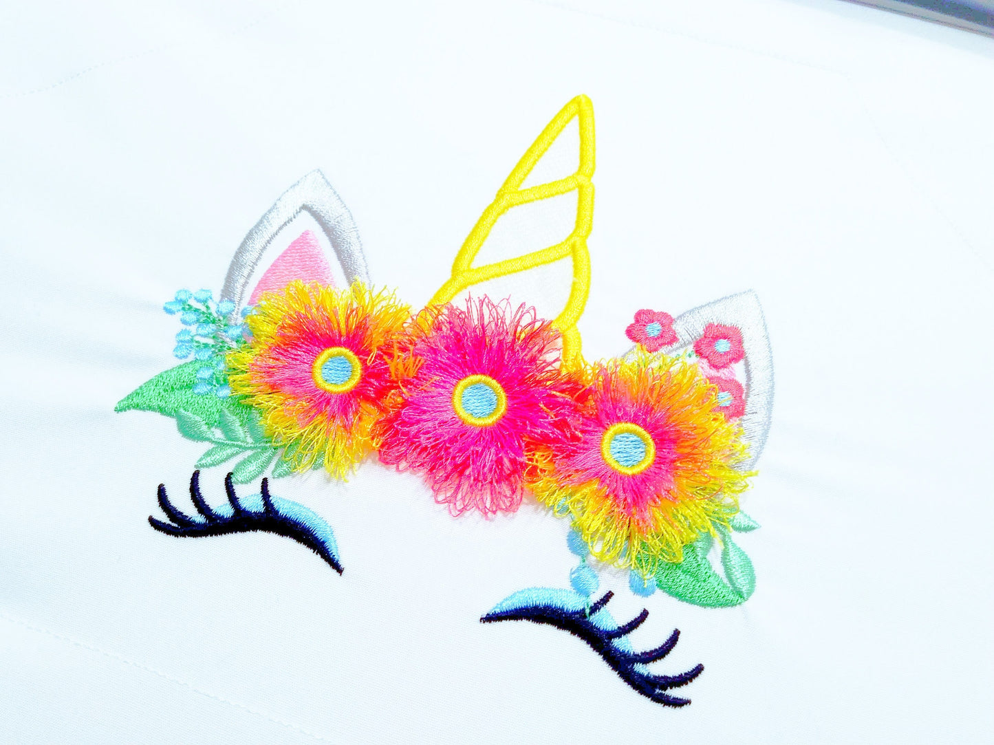 Pretty Eyes Unicorn Fringed Floral Crown