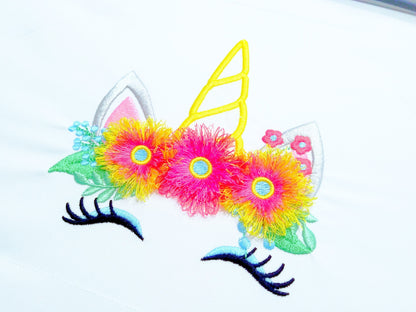 Pretty Eyes Unicorn Fringed Floral Crown