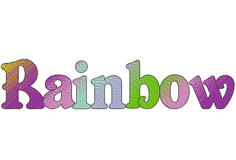 Eva Iridescent 2 Color Block Font