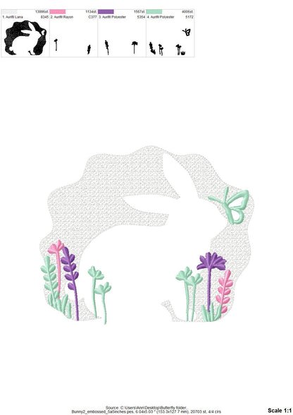 Embossed Towel Easter Bunny