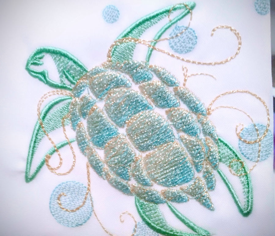 Iridescent 2-Color Tribal Turtle