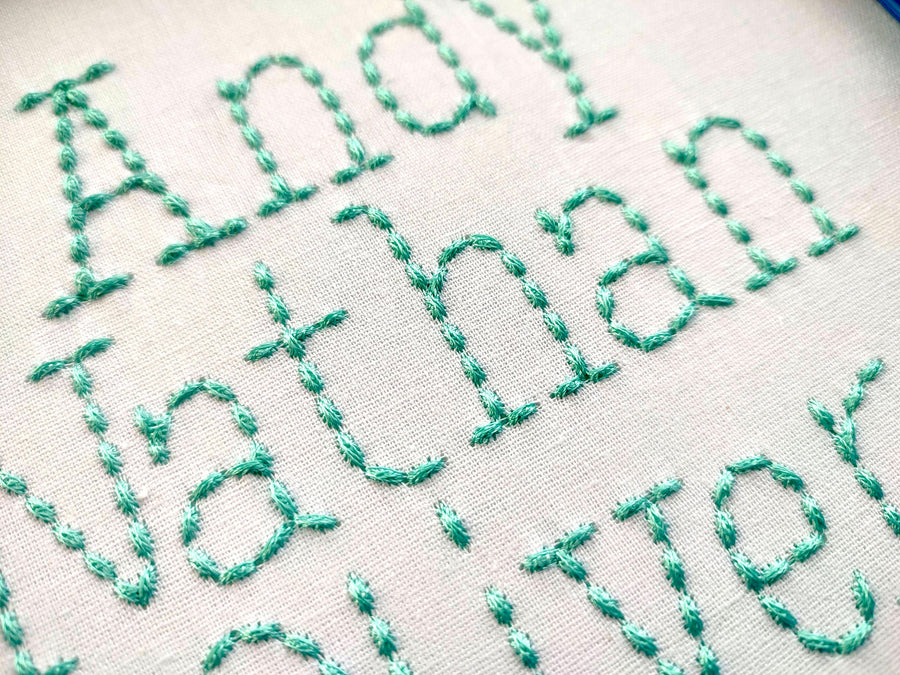 Hand Stitch Effect Font Andy