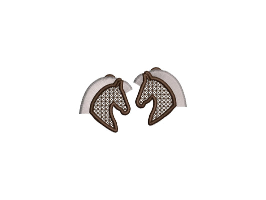 Horse Head Fringed Hair Cowgirl Earrings
