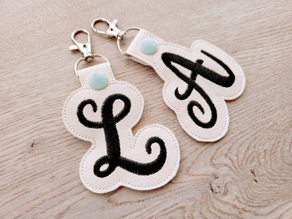 Initial Script Monogram Keychain