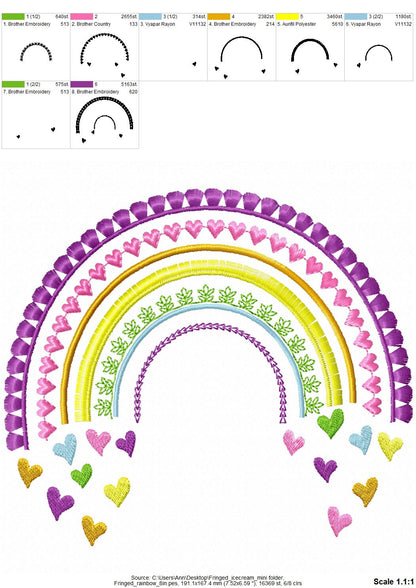 Boho Rainbow with Fringed Tassel Arc