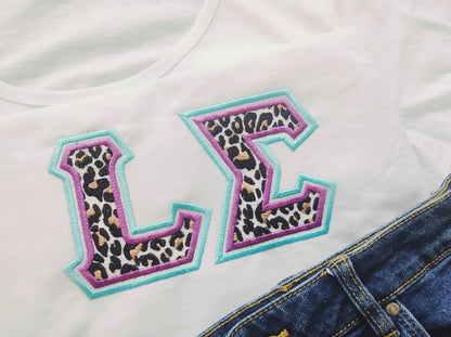 Leopard Spots Filled Sororities Greek Font