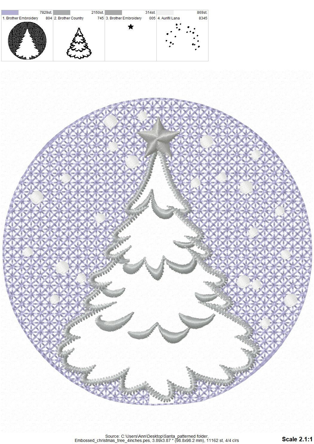 Embossed Towel Christmas Tree
