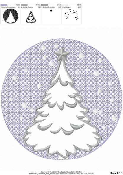 Embossed Towel Christmas Tree