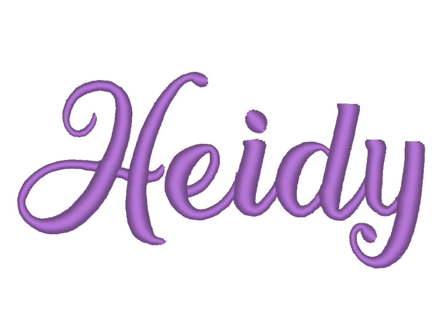 Satin Stitch Font Heidy