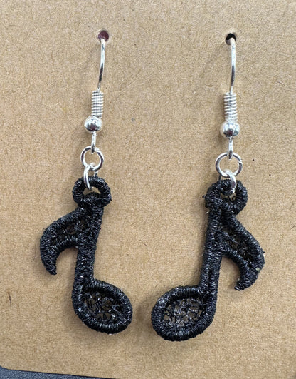 Music Notes Earrings Set of 5