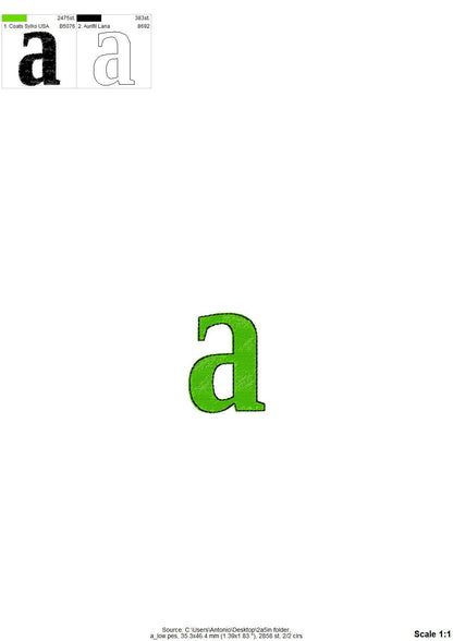 Fill Stitch Block Font Falala