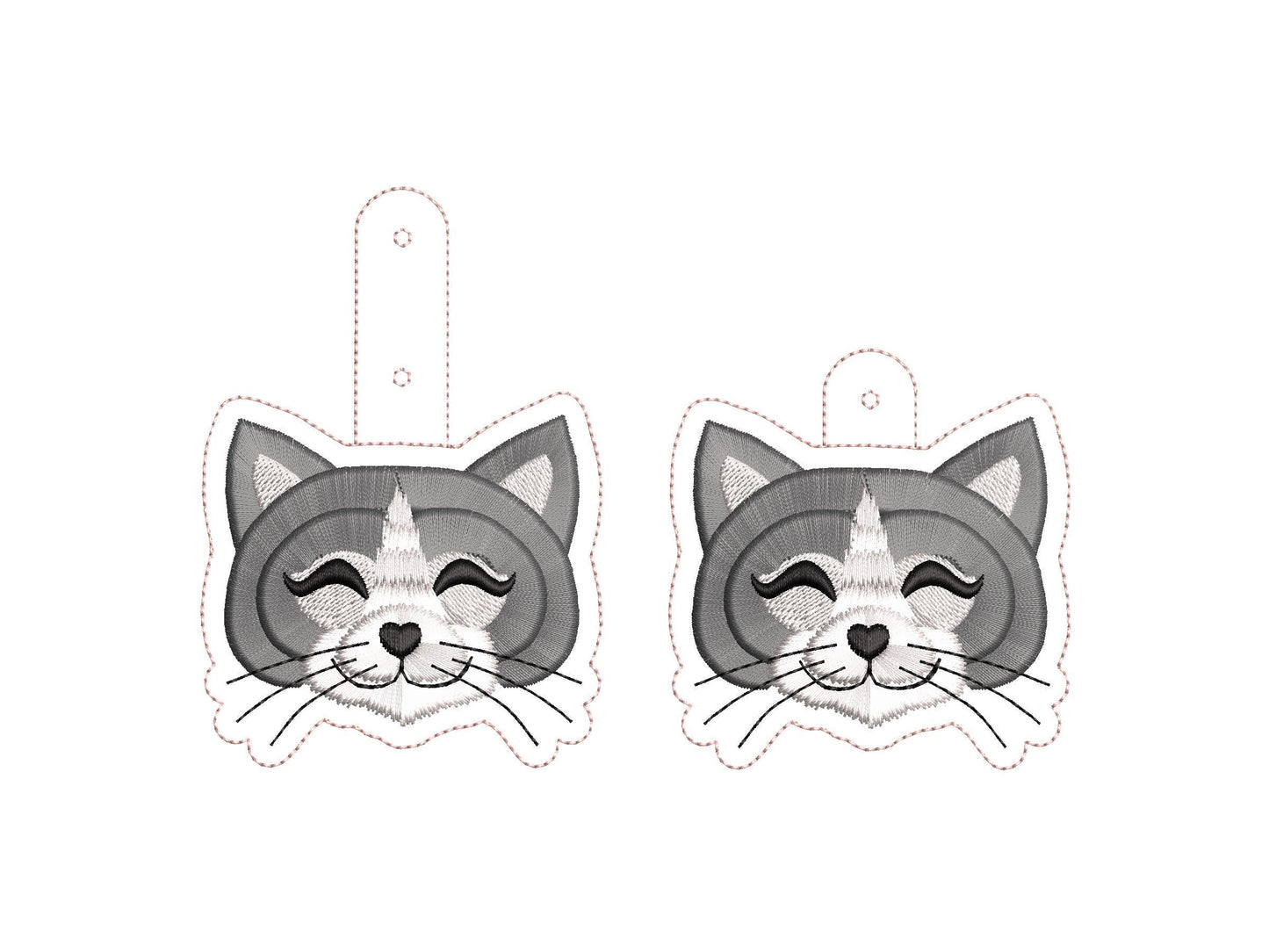 Fringed Kitty Cat Kitten Keychain