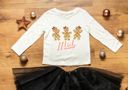 Gingham Christmas Gingerbread Man Trio