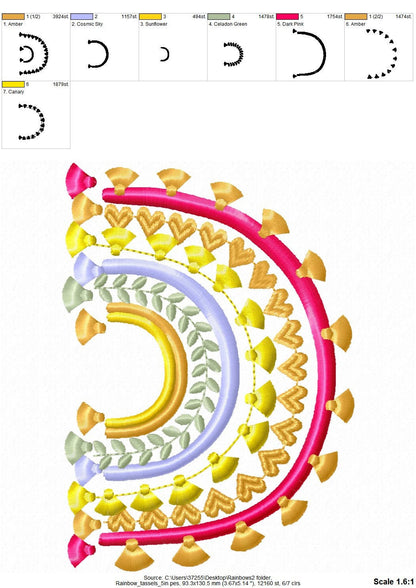 Boho Rainbow With Fringed Tassels